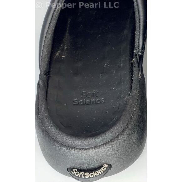 Women's Size 5 Black Comfort Clog Mule Slip Water Resistant Soft Science Juniors - Picture 9 of 11